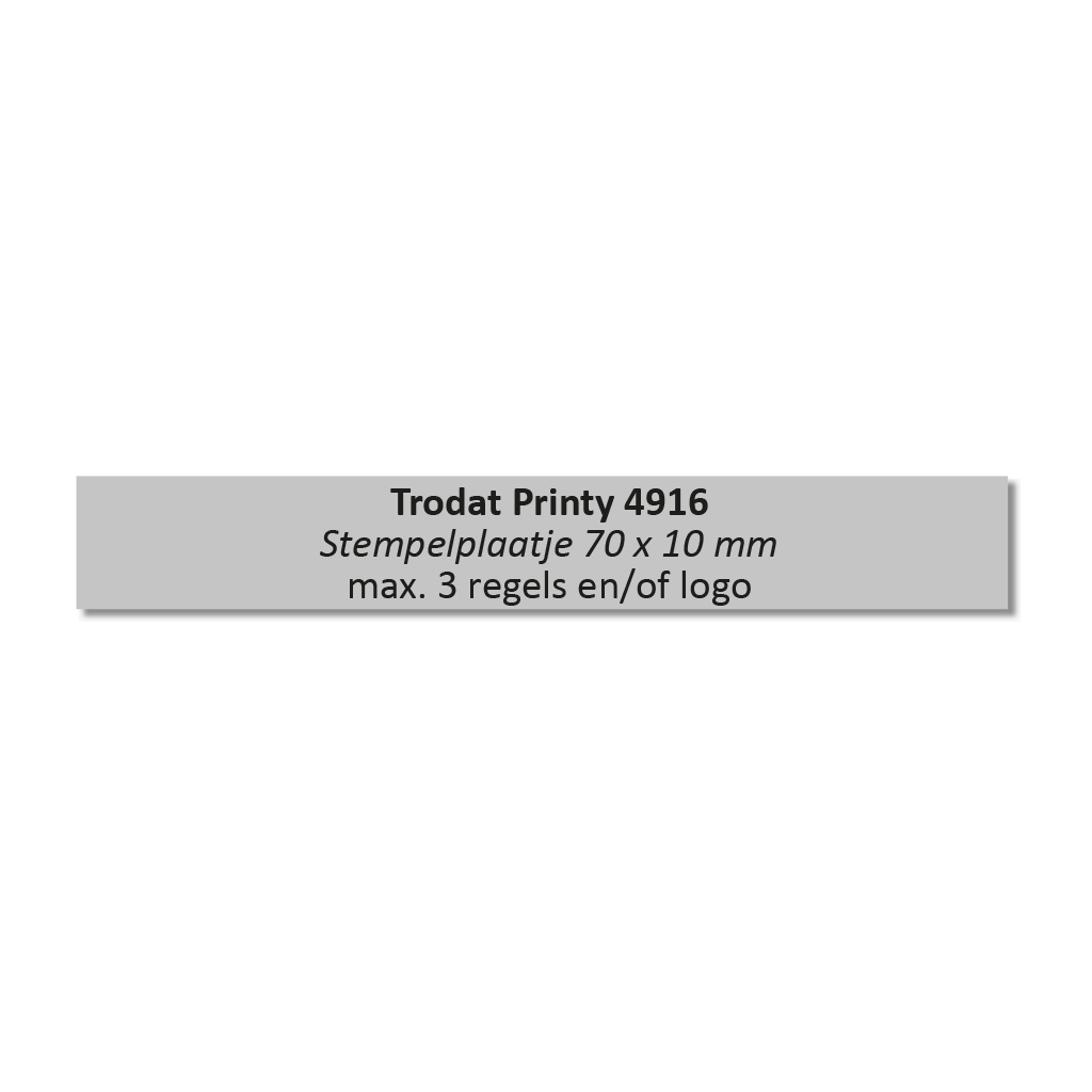 Tekstplaat voor Trodat Printy 4916